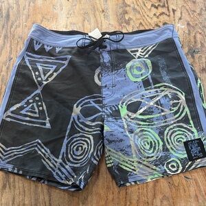 Rip Curl Men's Swim Board Shorts - Black and Blue